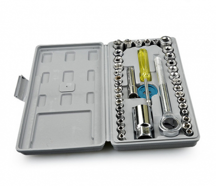 Hardware Tool Auto Motorcycle Combination Hardware Tools Set Socket Set Toolbox Wrench Emergency Kit